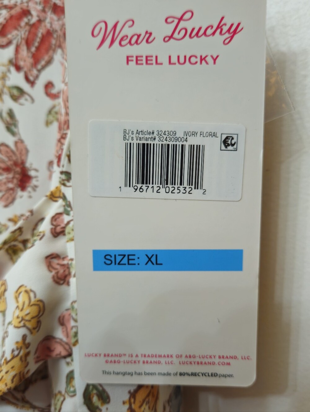 Lucky Brand Floral Tie-Waist Shirt Dress in Cream and Pink - Picture 3 of 12